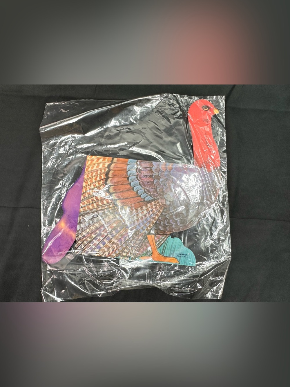 Vintage Amscan Thanksgiving Honeycomb Turkey Centerpiece